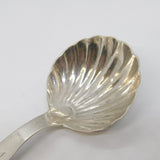 George III Sterling Silver Shell Bowl Tea Caddy Spoon Antique 1813 London