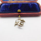 Sterling Silver Horse and Foal Charm Pendant Vintage c1970