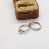 Sterling Silver Wedding & Engagement Ring Charm Pendant Vintage c1970