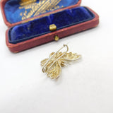 Sterling Silver Filigree Form Butterfly Brooch Pin Vintage c1970