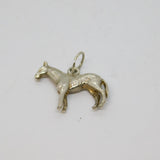 Sterling Silver Standing Horse Charm Pendant Vintage c1970