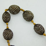 Georgian 22ct Yellow Gold & Woven Hair Mourning Necklace Antique c1790s