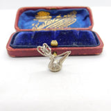 Sterling Silver Hookah Pipe Charm Pendant Vintage c1970