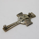 Ola M Gorie Sterling Silver Celtic Cross Brooch Pin Vintage 1964 Edinburgh