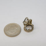 Sterling Silver Royal Crown Charm Pendant Vintage c1970
