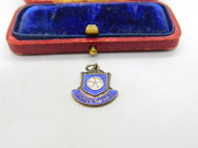 Sterling Silver and Enamel Yorkshire Travel Shield Charm Pendant Vintage c1970