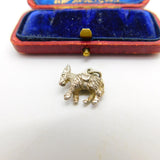 Sterling Silver Donkey Charm Pendant Vintage c1970