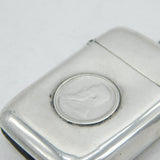 Boer War Victorian Sterling Silver Coin Set Vesta Case Antique 1900 London