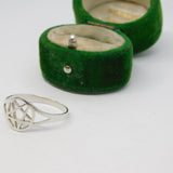 Sterling Silver Pentagram Design Ring Vintage c1970 Size T