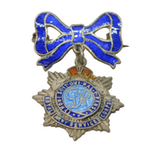 Sterling Silver Enamel Royal Army Service Corps Sweetheart Brooch Antique