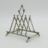 Victorian Silver Plated Novelty Bamboo Style Toast Rack Antique c1900