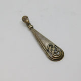 Sterling Silver Celtic Design Long Drop Charm Pendant Vintage c1970