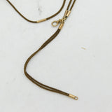 Georgian 9ct Gold & Woven Hair Long Guard Watch Chain Antique c1820s
