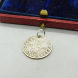 Sterling Silver Threepence George V Charm Pendant 1916