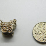 Sterling Silver Baby Pram Charm Pendant Vintage c1970