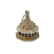 Sterling Silver 'Dunster Yarn Market' Souvenir Charm Antique c1930s