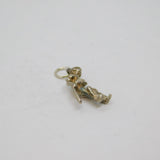 Sterling Silver Cricketer Charm Pendant Vintage c1970s
