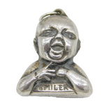 Edwardian Sterling Silver Advertising Baby Milk Charm Pendant Antique c1910s