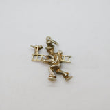 Sterling Silver Novelty Man With Ladder & Cat Charm Pendant Vintage c1970s