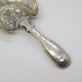 George IV Sterling Silver Hoof Shape Floral Tea Caddy Spoon Antique Birmingham