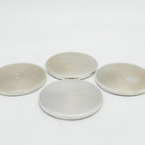 Set of Four Sterling Silver Engine Turned Drinks Coasters Vintage 1997