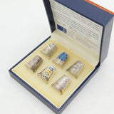 Boxed Set of Six Sterling Silver Battle of Trafalgar Commemorative Thimbles