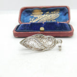 Sterling Silver Novelty Filigree Form Flip-Flop Charm Pendant Vintage c1960