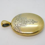 Victorian Sterling Silver Gilt Aesthetic Floral Sweetheart Locket Antique c1890s