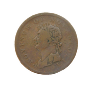 19th Century Province of Nova Scotia Half Penny Token Antique 1827 Fair
