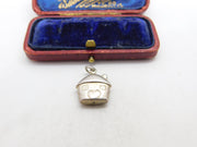 Sterling Silver Home with Heart Charm Pendant Vintage c1970