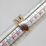 Sterling Silver Paste Cross Over Art Deco Style Dress Ring Modern c1990 Size Q