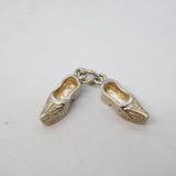 Sterling Silver Pair of Dutch Clogs Charm Pendant Vintage c1970