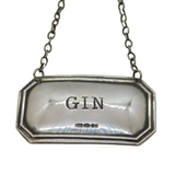Sterling Silver Gin Decanter Label Vintage 1999 Birmingham