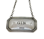 Sterling Silver Gin Decanter Label Vintage 1999 Birmingham