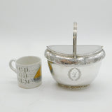 George III Sterling Silver Crested Double-Sided Tea Caddy Antique 1800 London