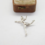 Sterling Silver Dancing Ballerina Charm Pendant Vintage c1970
