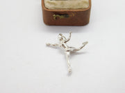 Sterling Silver Dancing Ballerina Charm Pendant Vintage c1970