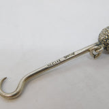 Art Deco Sterling Silver Citrine Thistle Button Hook Antique Birmingham
