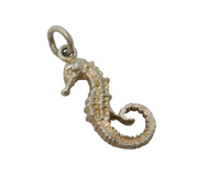 Sterling Silver Seahorse Charm Pendant Vintage