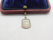 Sterling Silver and Enamel Blackpool Travel Shield Charm Pendant Vintage c1970