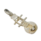 Sterling Silver Banjo Guitar Charm Pendant Vintage c1970