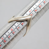 Sterling Silver Zigzag Dress Ring Vintage c1970 Size S