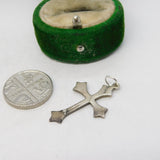 Sterling Silver Religious Cross Charm Pendant Vintage c1970