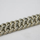 Victorian Sterling Silver Two-Tier Curb Bracelet Antique c1900s