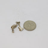 Sterling Silver Stork With Enamel Baby In Blanket Charm Pendant Vintage c1970