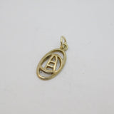 Sterling Silver Rennie Macintosh Style Oval Charm Or Pendant Vintage c1980s