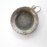 Victorian Gold Fronted Sterling Silver Aesthetic Floral Pendant Antique c1880