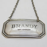 Sterling Silver Millenium Year Brandy Decanter Label Vintage 2000 Birmingham