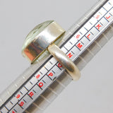 Sterling Silver Chunky Faceted Citrine Statement Ring Vintage c1970 Size O