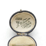 Victorian Tooled Leather Jewellery Ring Box 'J. Wilkinson, Nantwich' Antique